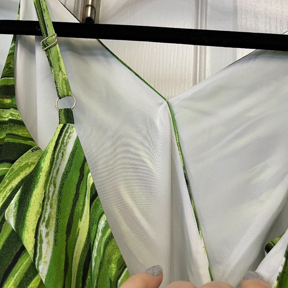 The Limited Vibrant Green Striped Flowy Dress - Picture 10 of 10